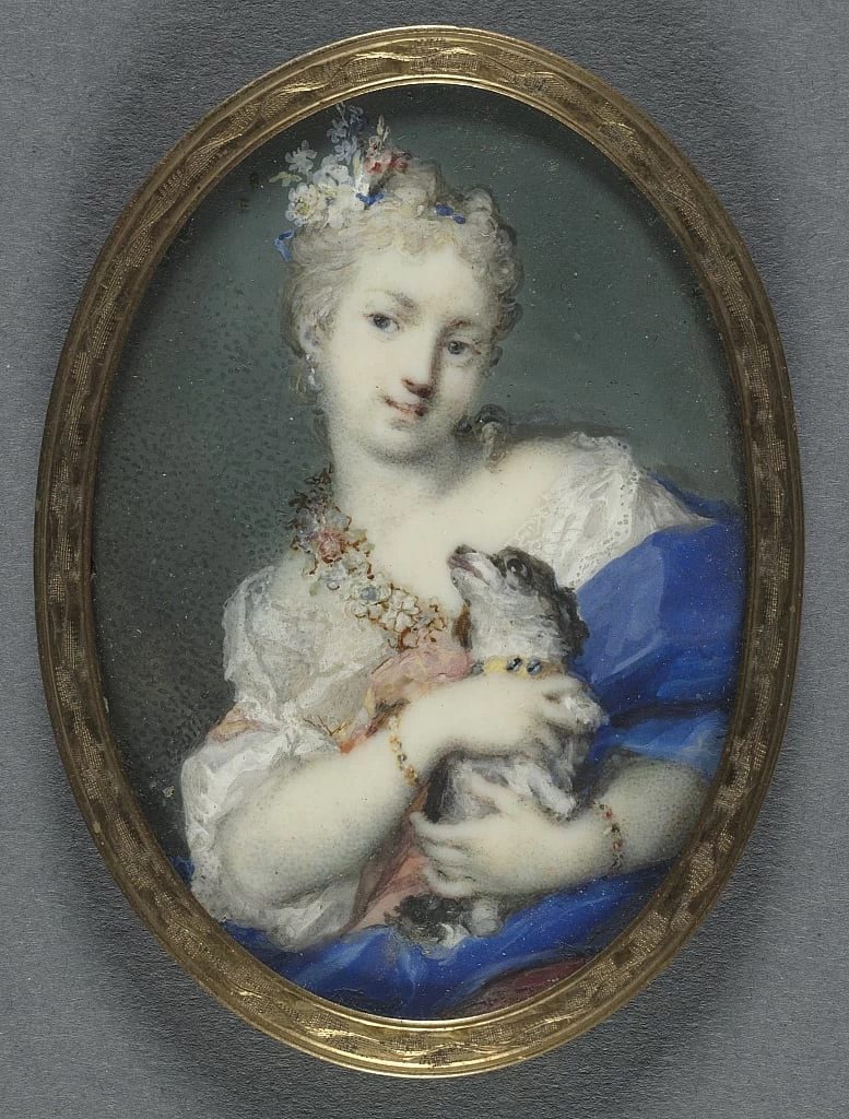 Ritratto di donna con cane